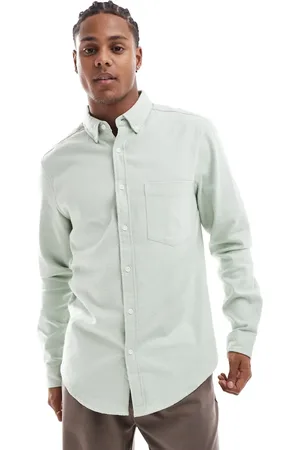 ASOS Brushed oxford regular shirt in sage