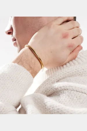 LOST SOULS Minimal rounded bangle in 18k plated