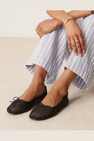 ASOS Lynette high vamp ballets in mesh