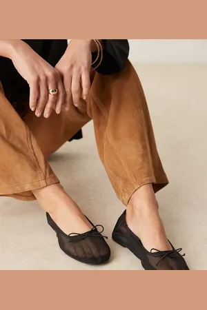 ASOS Wide Fit Lynette high vamp ballets in mesh