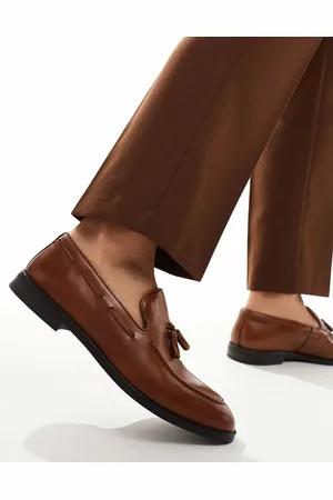 ASOS Loafers in tan leather with tassel