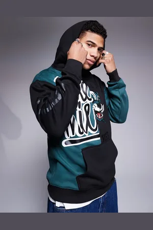 Cheats & Thieves Heavy hitters block print 320gsm hoodie in green and black