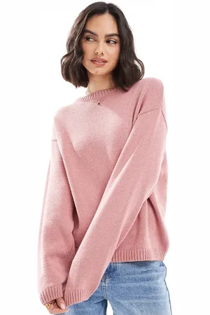 ASOS Textured knitted jumper in dusky