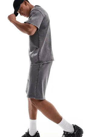 ADPT. Oversized sweat short co-ord in washed