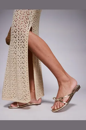 Simmi London Simmi London Char bow detail flat sandals in