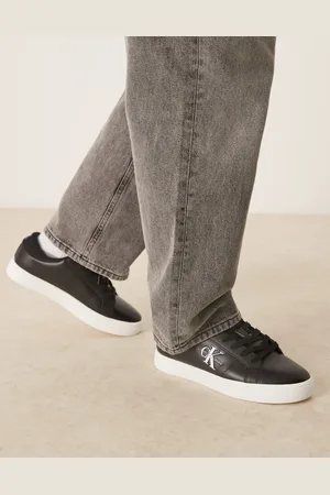 Calvin Klein Classic cupsole leather trainers in and white