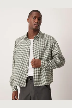 ASOS Oversized cropped shirt in check