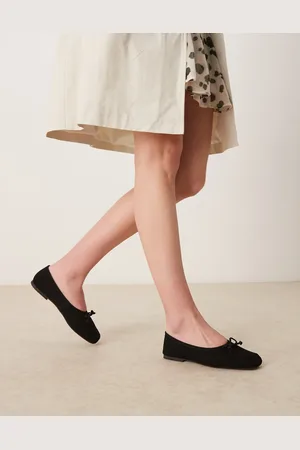 ASOS Landmark suede high-vamp ballets in