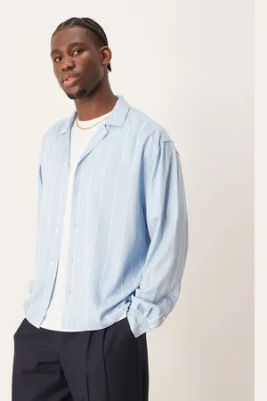 ASOS Oversized boxy stripe shirt in