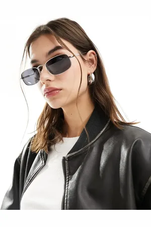 Jeepers Peepers Rectangle metal sunglasses in
