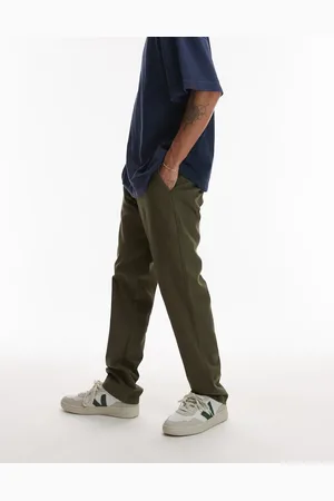 Topman Slim chino trousers in khaki
