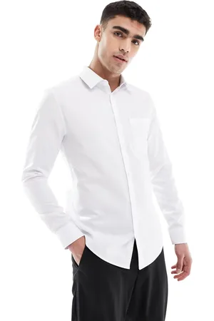 ASOS Slim formal textured shirt in