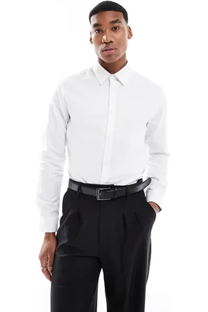 ASOS Smart slim herringbone shirt in