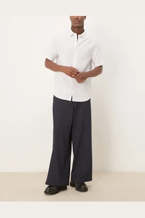ASOS Horseshoe fit smart trousers in seersucker in