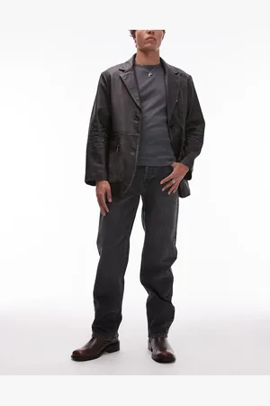 Topman Rigid straight jean in washed