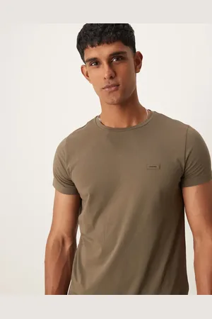 Calvin Klein Stretch slim fit t-shirt in olive