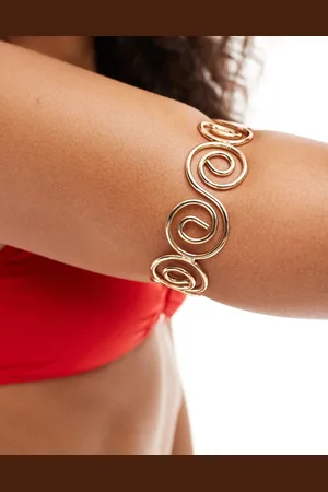 ASOS Arm cuff with swirl design in tone