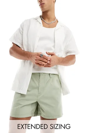 ASOS Pleated chino short in sage