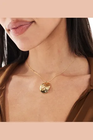 ASOS 14k plated chain necklace with swirl detail