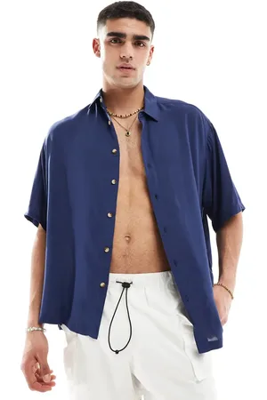 ASOS Oversized viscose shirt in