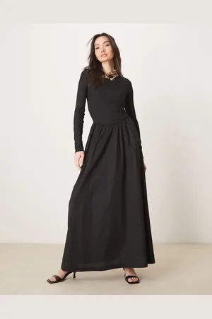 ASOS Ribbed hybrid maxi dress in