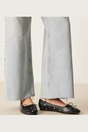 ASOS Wide Fit Lynette high vamp studded ballets in