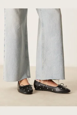 ASOS Lynette high vamp studded ballets in