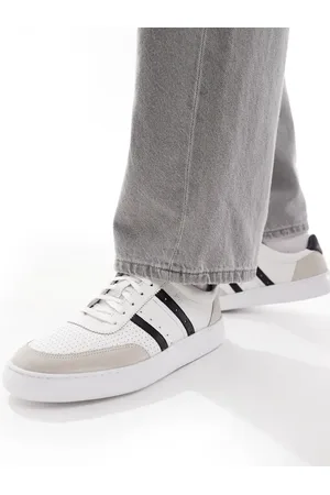 Paul Smith Paul Smith leather logo trainers with side stripe in