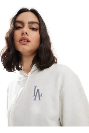 New Era LA Dodgers hoodie in cream