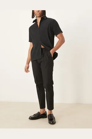 ASOS Smart tapered cotton chino trousers in