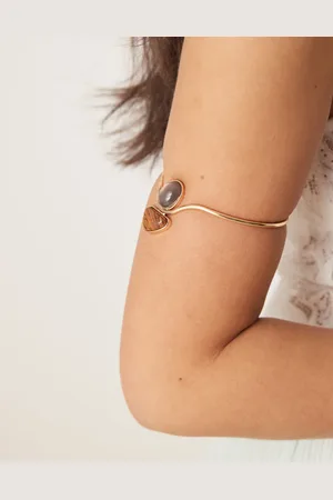 ASOS Arm cuff with faux semi precious design in tone