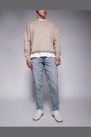 ASOS Tapered jeans in bleach wash