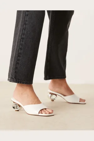 ASOS Holbrook metal heel detail heeled mules in