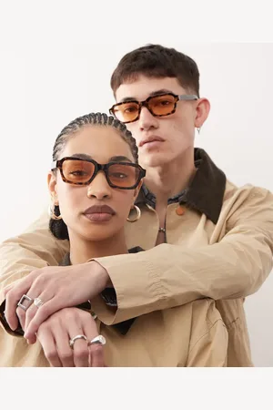 Reclaimed Unisex 70s square sunglasses in tort