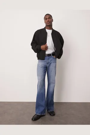ASOS Wide flare jeans with tint in light wash