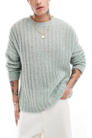 ASOS Oversized open knit brushed rib jumper in
