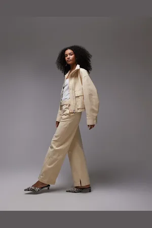 & OTHER STORIES Co-ord tailored relaxed straight fit trousers in buttermilk