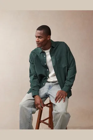 ASOS Boxy oversized shirt in bottle