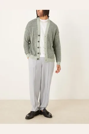 ASOS Oversize tapered smart trousers in grey