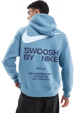 Nike Club Swoosh graphic backprint hoodie in
