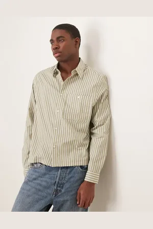 ASOS Oversized boxy shirt in light stripe