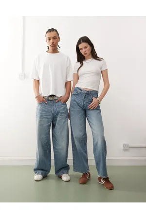 Weekday Unisex Astro baggy wide leg jeans in