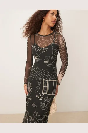 Never Fully Dressed Mesh midaxi dress in