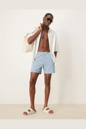 Abercrombie & Fitch Stretch swim wear short in turquoise stripe