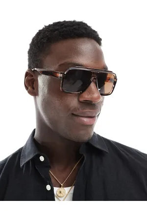 ASOS Navigator sunglasses with horn effect frame and lens
