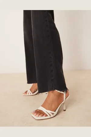 ASOS Honey mid heeled sandal in off