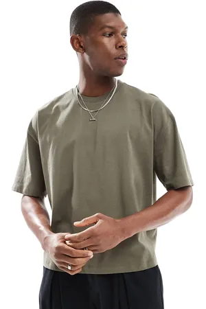 ASOS Oversized boxy t-shirt in khaki
