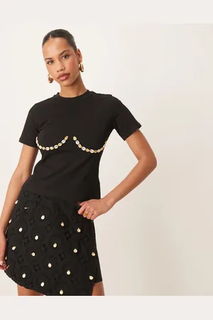 Never Fully Dressed Shell boob baby tee co-ord in