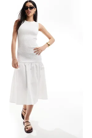 Esmée Esmee Exclusive part shirring maxi beach dress in