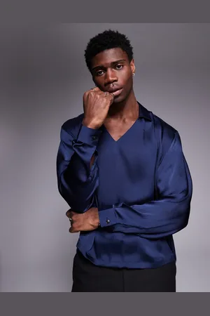 ASOS Boxy oversized overhead satin shirt in